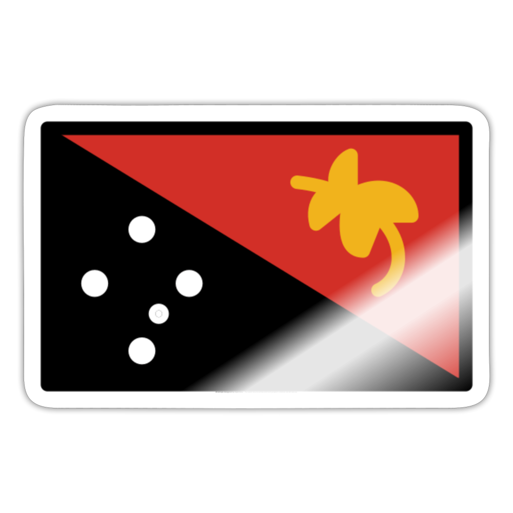 Flag: Papua New Guinea Moji Sticker - Emoji.Express - white glossy