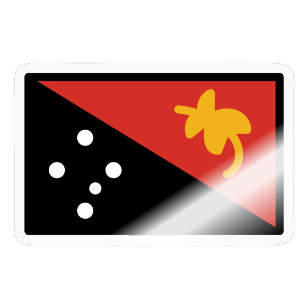 Flag: Papua New Guinea Moji Sticker - Emoji.Express - transparent glossy