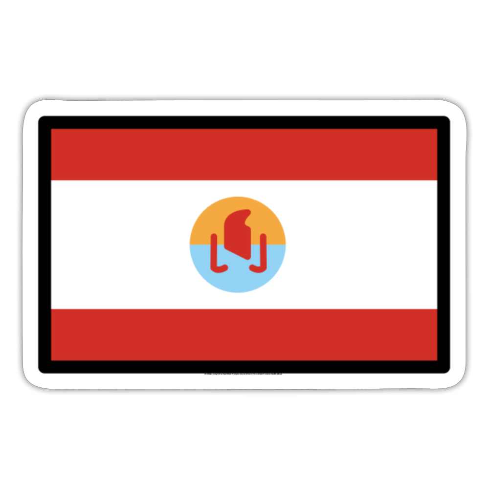 Flag: French Polynesia Moji Sticker - Emoji.Express - white matte