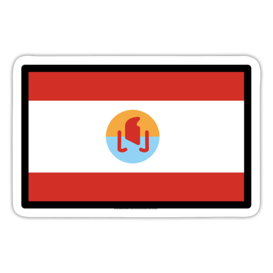 Flag: French Polynesia Moji Sticker - Emoji.Express - white matte