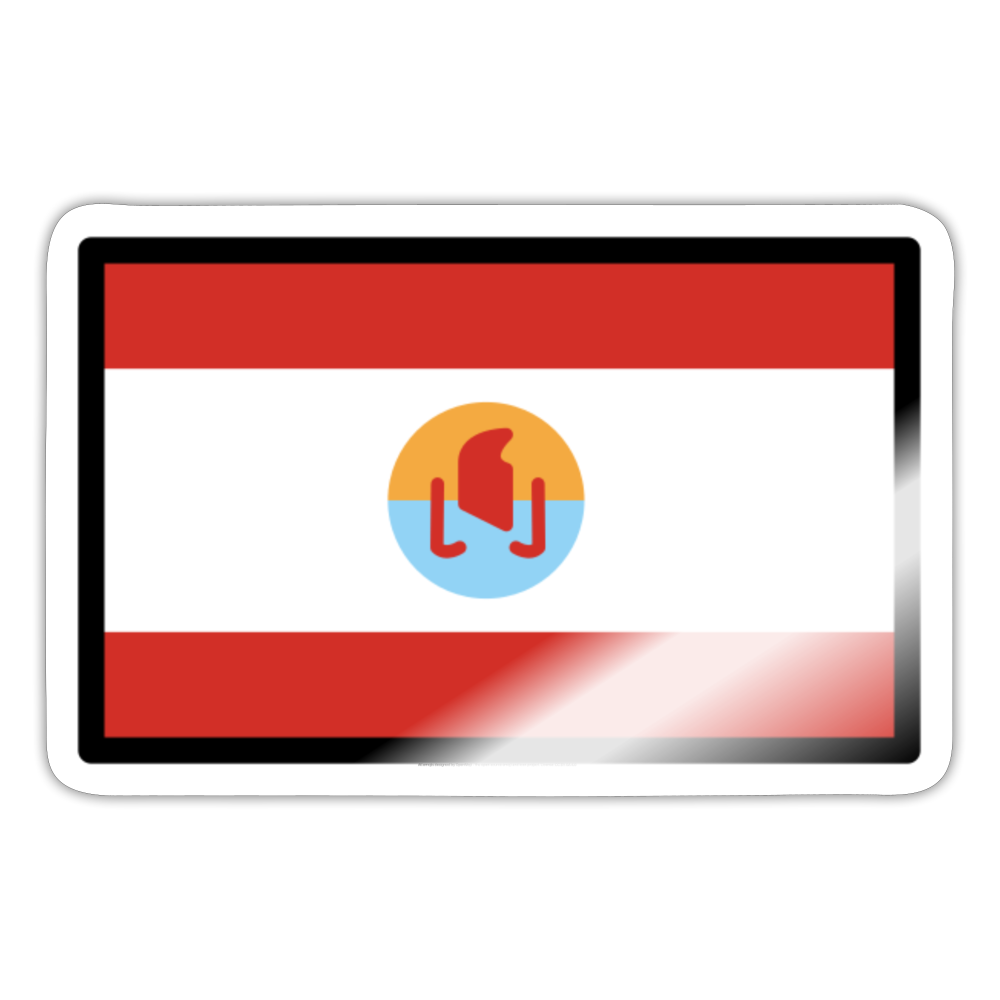 Flag: French Polynesia Moji Sticker - Emoji.Express - white glossy