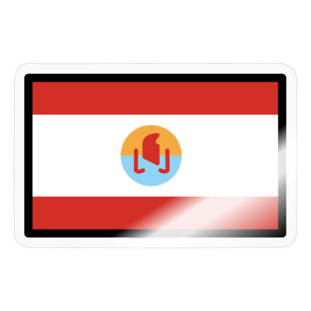 Flag: French Polynesia Moji Sticker - Emoji.Express - transparent glossy