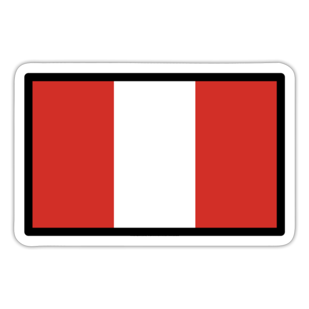 Flag: Peru Moji Sticker - Emoji.Express - white matte