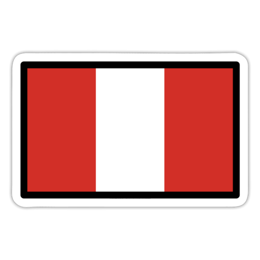 Flag: Peru Moji Sticker - Emoji.Express - white matte