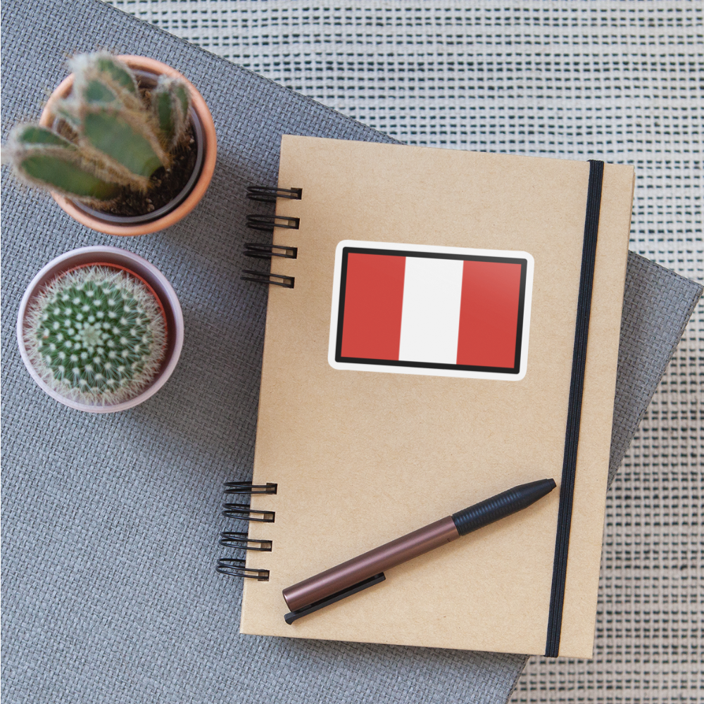 Flag: Peru Moji Sticker - Emoji.Express - white matte