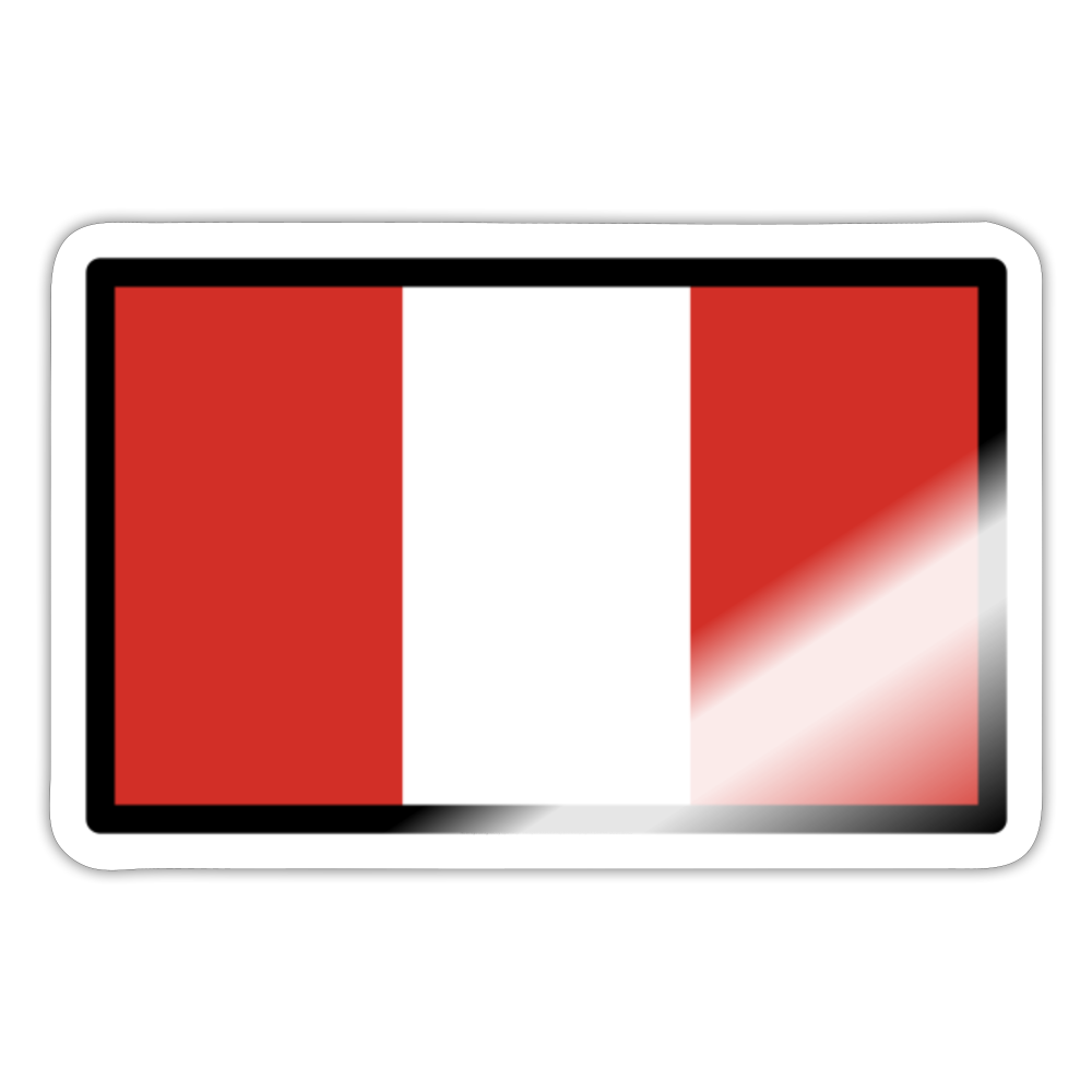 Flag: Peru Moji Sticker - Emoji.Express - white glossy