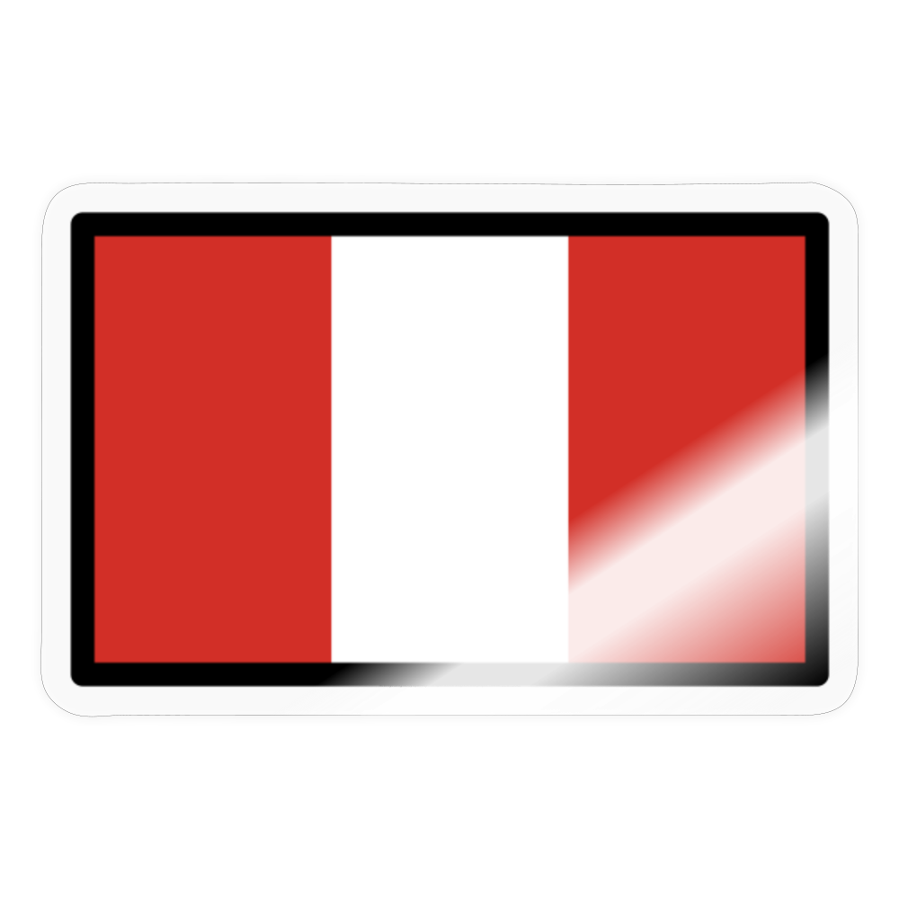 Flag: Peru Moji Sticker - Emoji.Express - transparent glossy