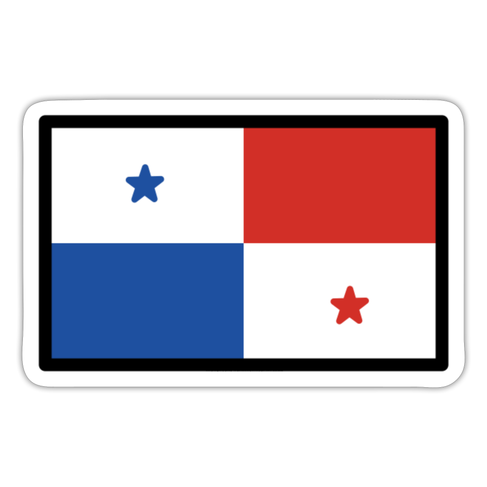 Flag: Panama Moji Sticker - Emoji.Express - white matte