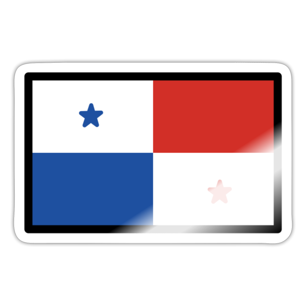 Flag: Panama Moji Sticker - Emoji.Express - white glossy