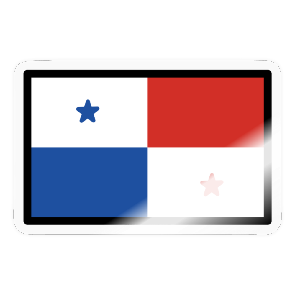 Flag: Panama Moji Sticker - Emoji.Express - transparent glossy