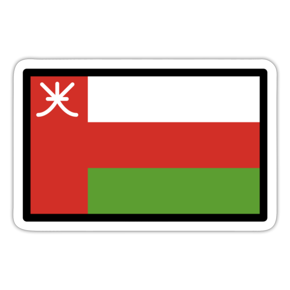 Flag: Oman Moji Sticker - Emoji.Express - white matte