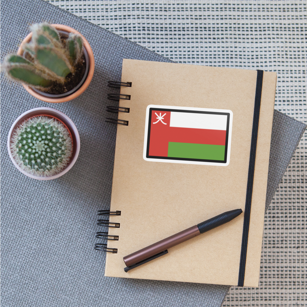 Flag: Oman Moji Sticker - Emoji.Express - white matte