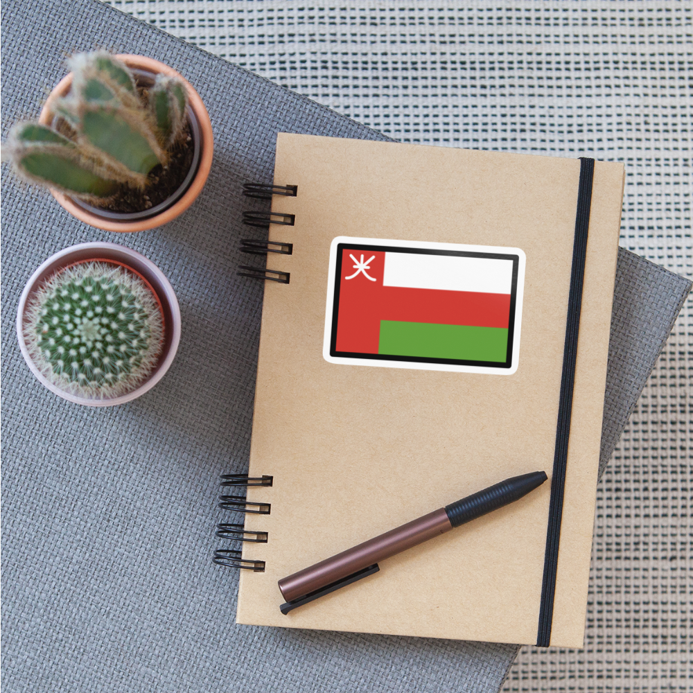 Flag: Oman Moji Sticker - Emoji.Express - white glossy