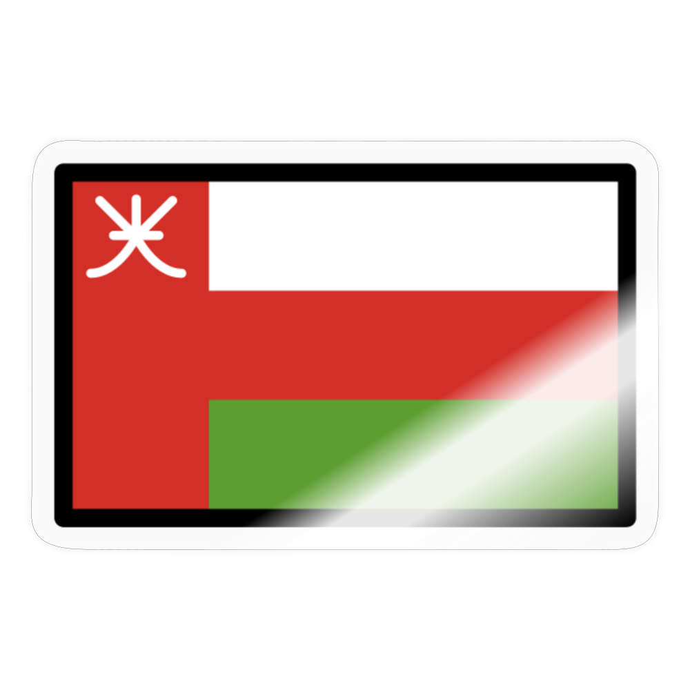 Flag: Oman Moji Sticker - Emoji.Express - transparent glossy