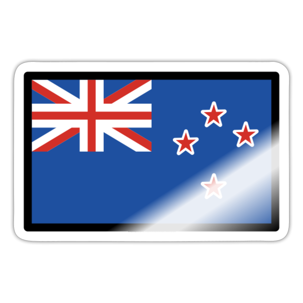 Flag: New Zealand Moji Sticker - Emoji.Express - white glossy