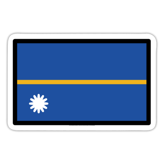 Flag: Nauru Moji Sticker - Emoij.Express - white matte