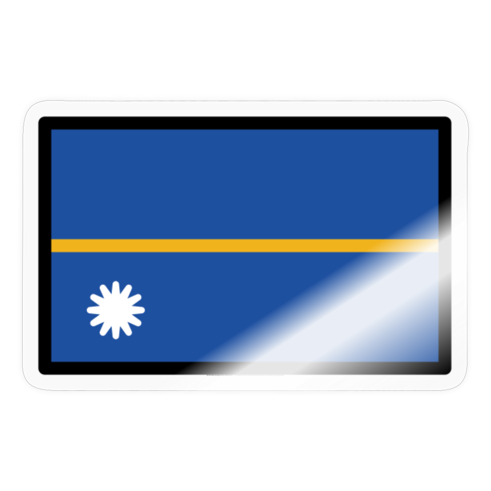 Flag: Nauru Moji Sticker - Emoij.Express - transparent glossy