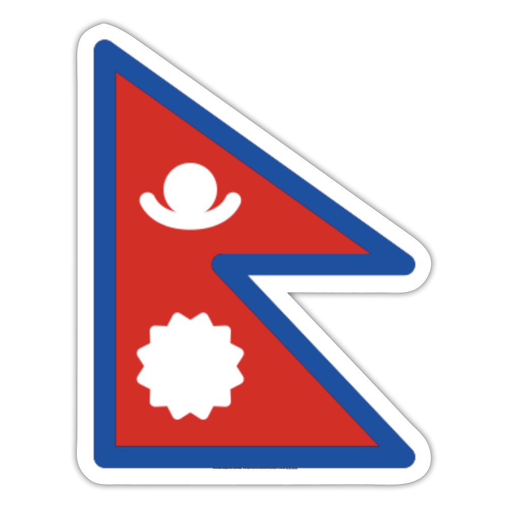 Flag: Nepal Moji Sticker - Emoij.Express - white matte