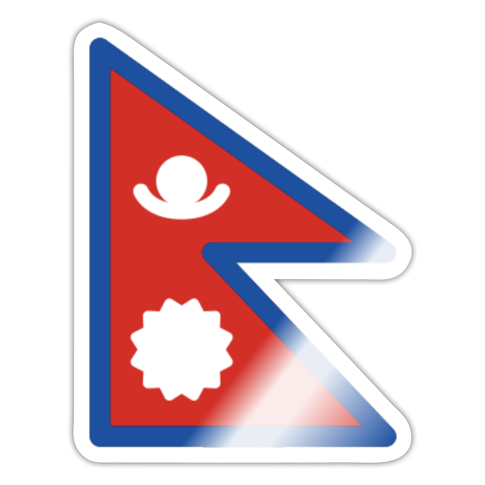 Flag: Nepal Moji Sticker - Emoij.Express - white glossy