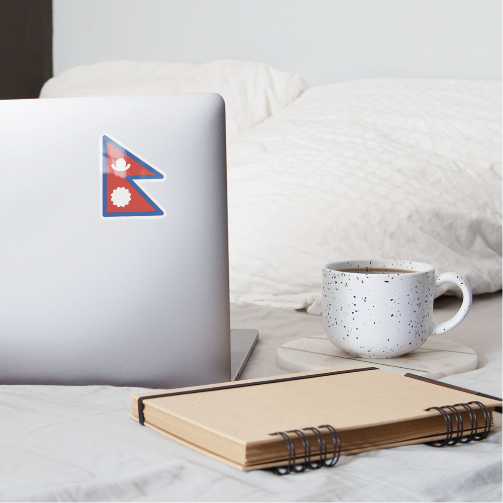 Flag: Nepal Moji Sticker - Emoij.Express - white glossy