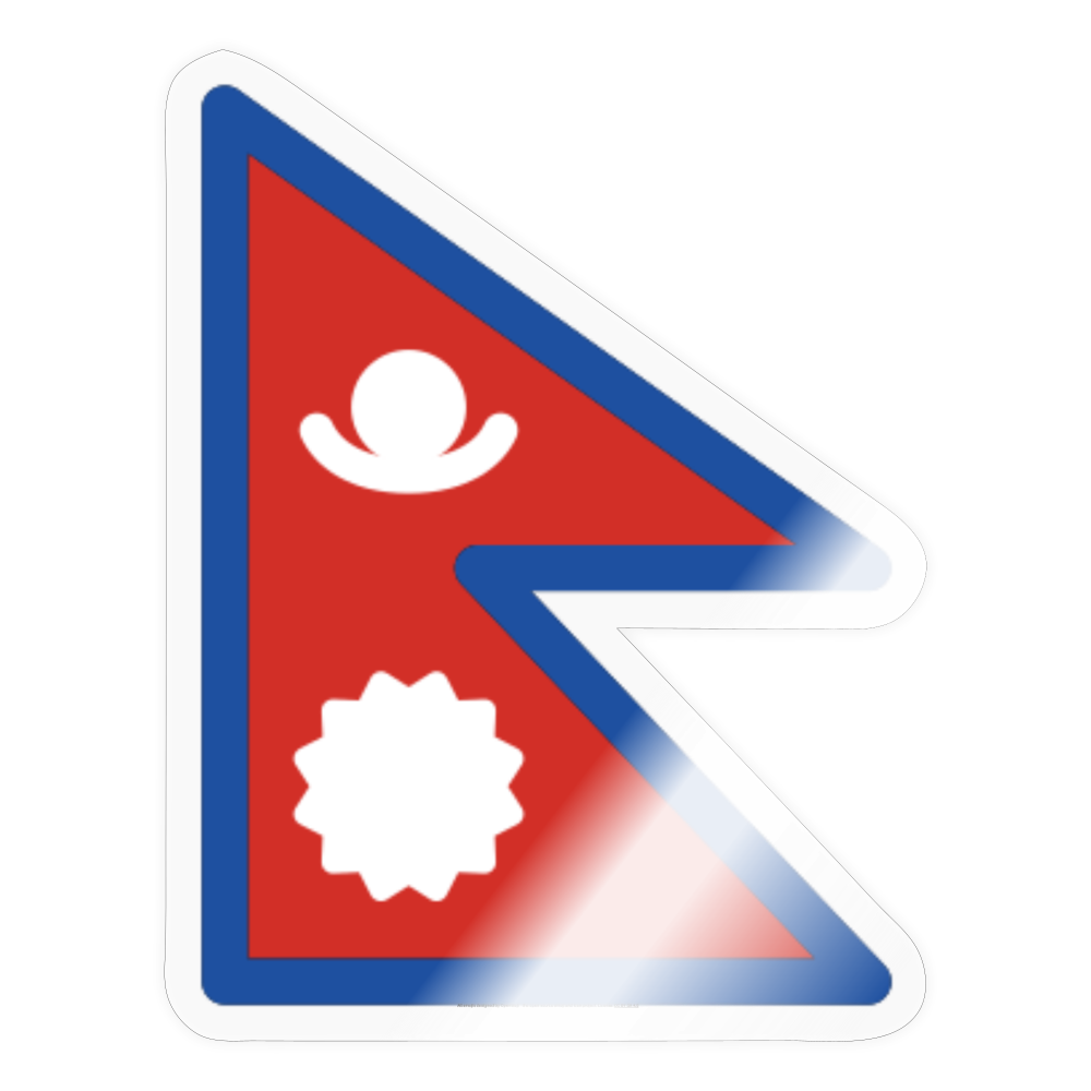 Flag: Nepal Moji Sticker - Emoij.Express - transparent glossy