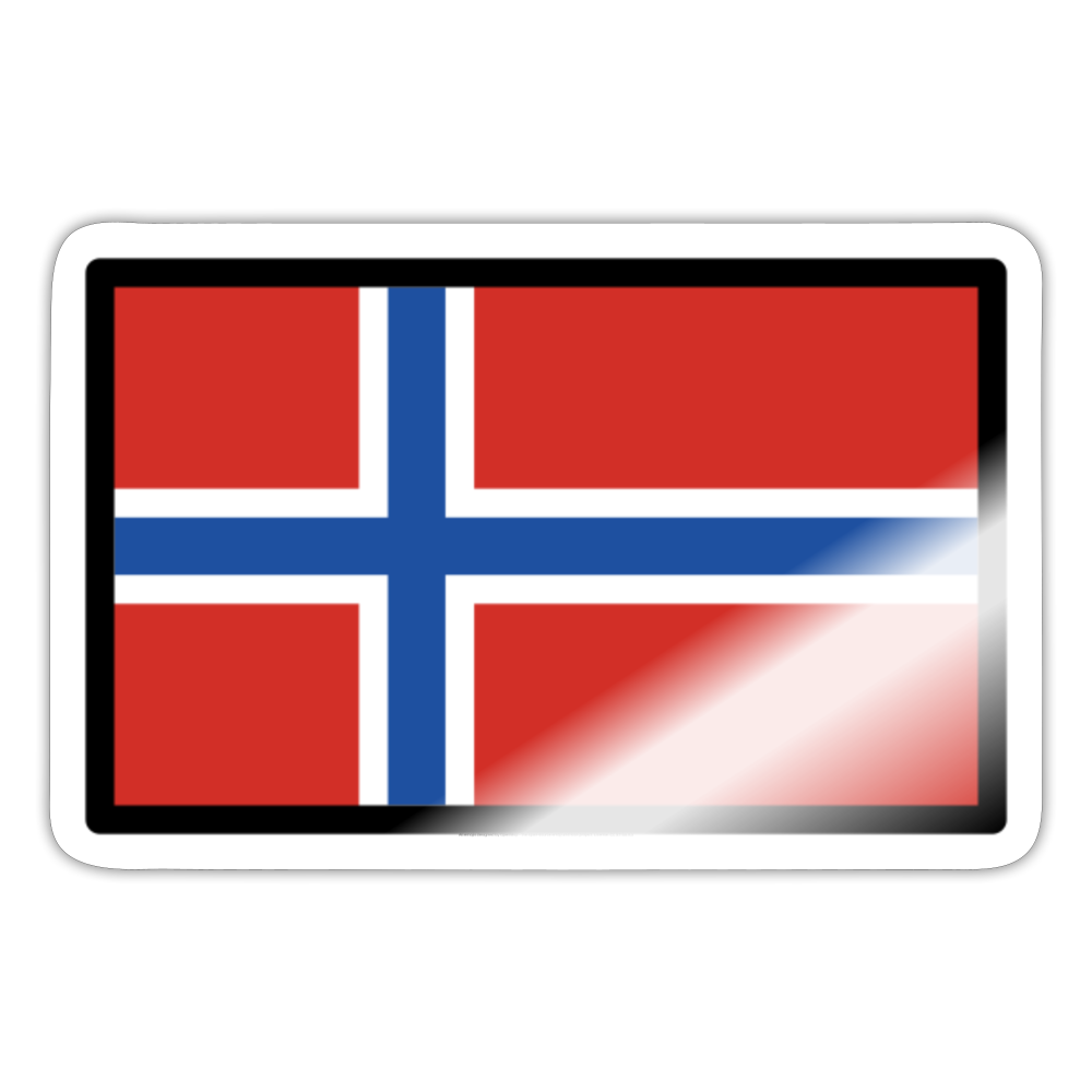 Flag: Norway Moji Sticker - Emoij.Express - white glossy