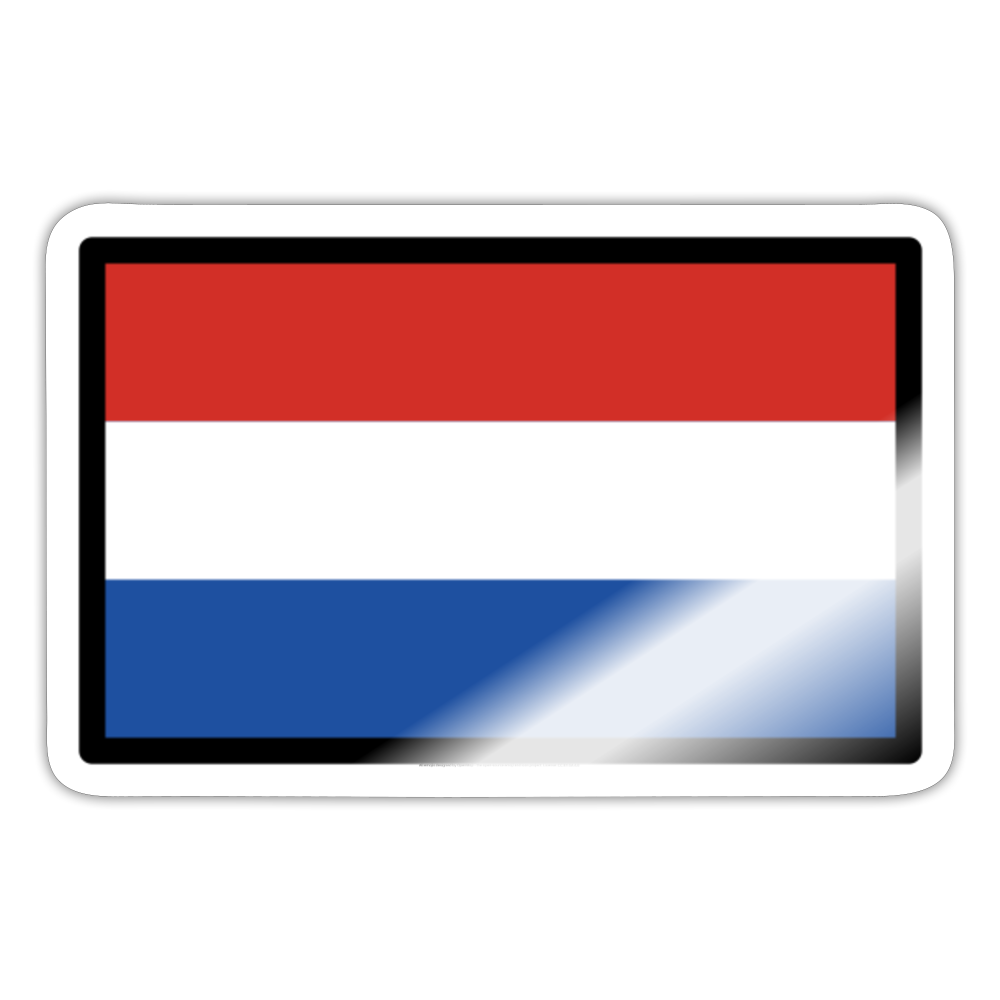 Flag: Netherlands Moji Sticker - Emoij.Express - white glossy