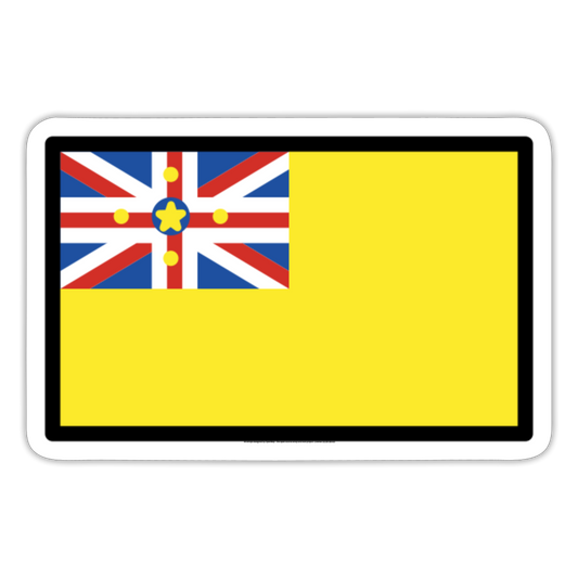 Flag: Niue Moji Sticker - Emoij.Express - white matte