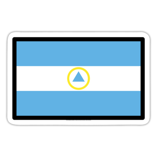 Flag: Nicaragua Moji Sticker - Emoij.Express - white matte