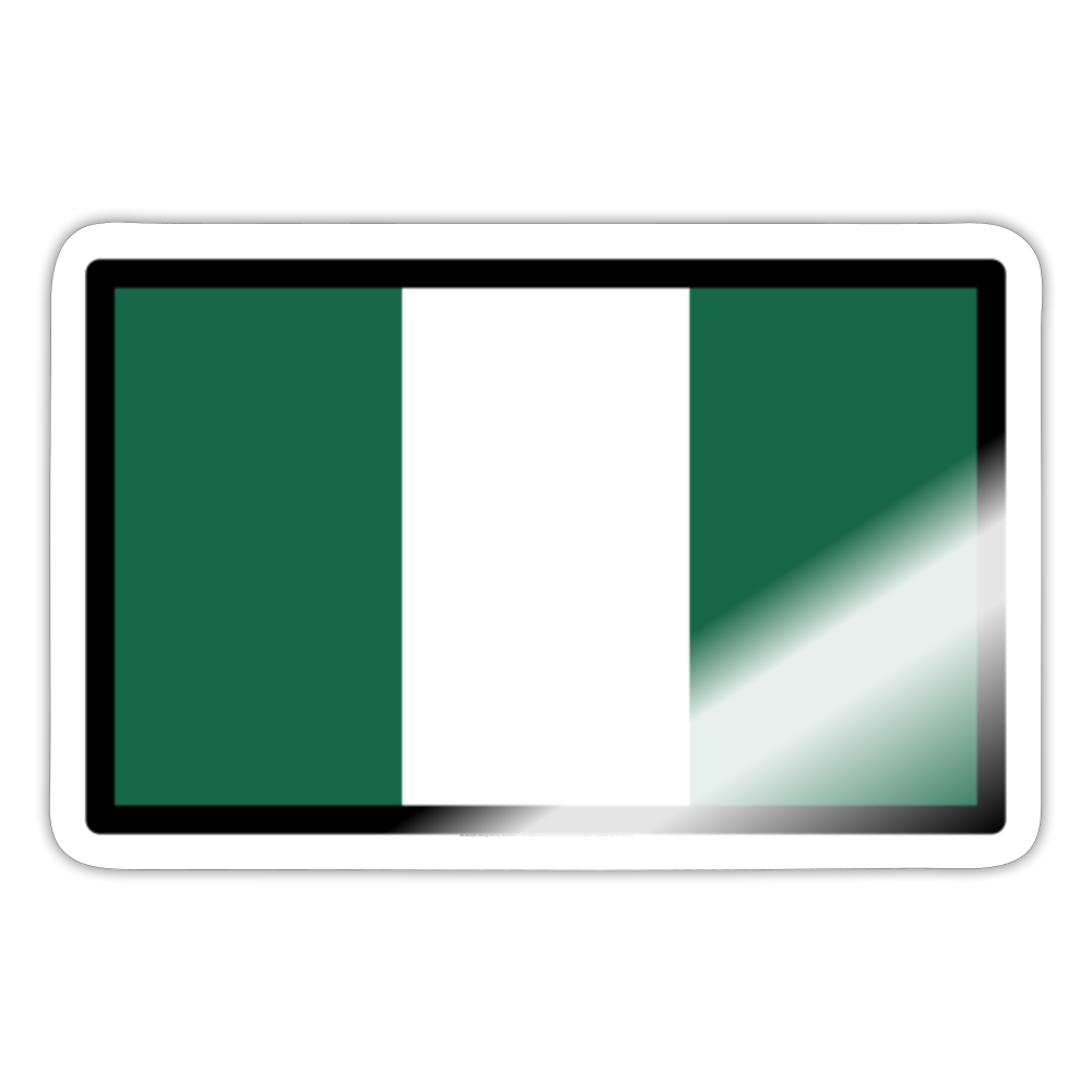 Flag: Nigeria Moji Sticker - Emoij.Express - white glossy