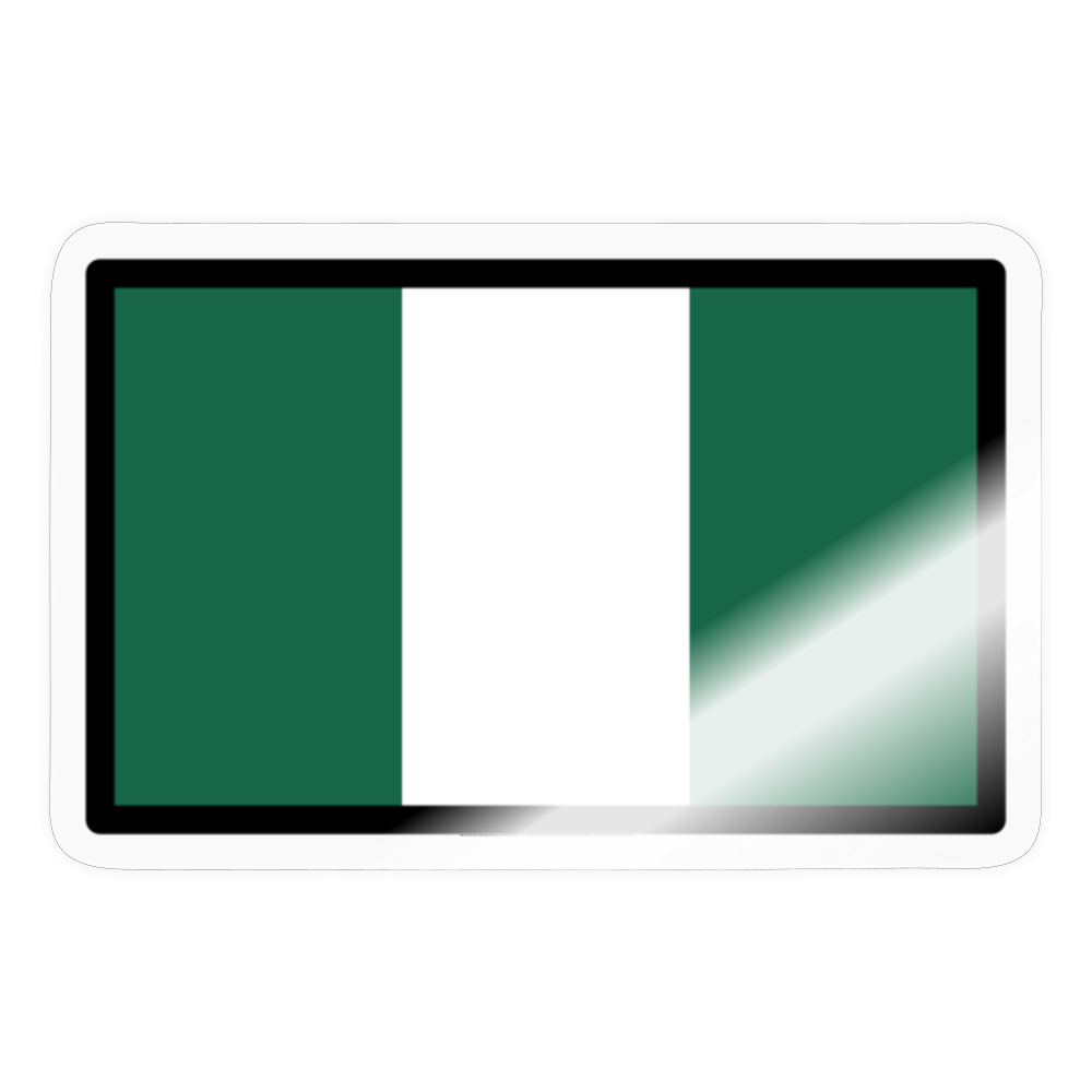 Flag: Nigeria Moji Sticker - Emoij.Express - transparent glossy