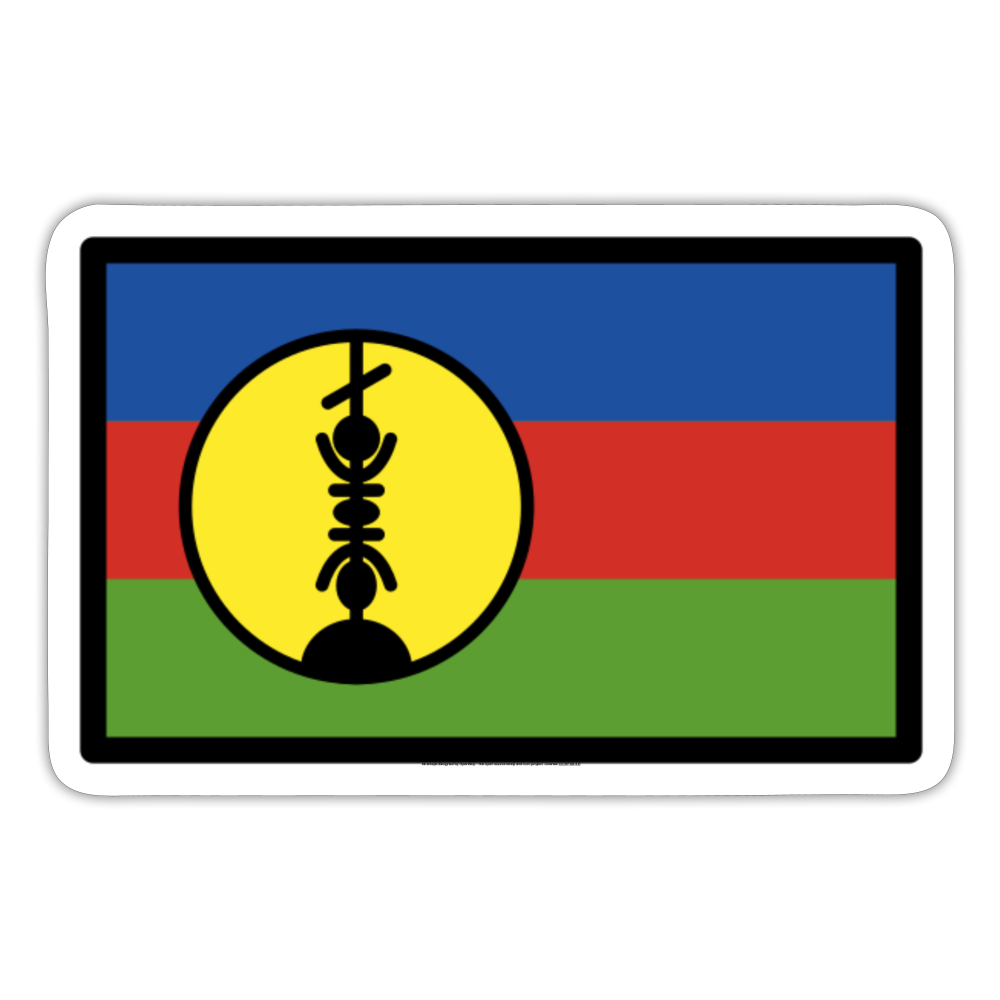 Flag: New Caledonia Moji Sticker - Emoij.Express - white matte