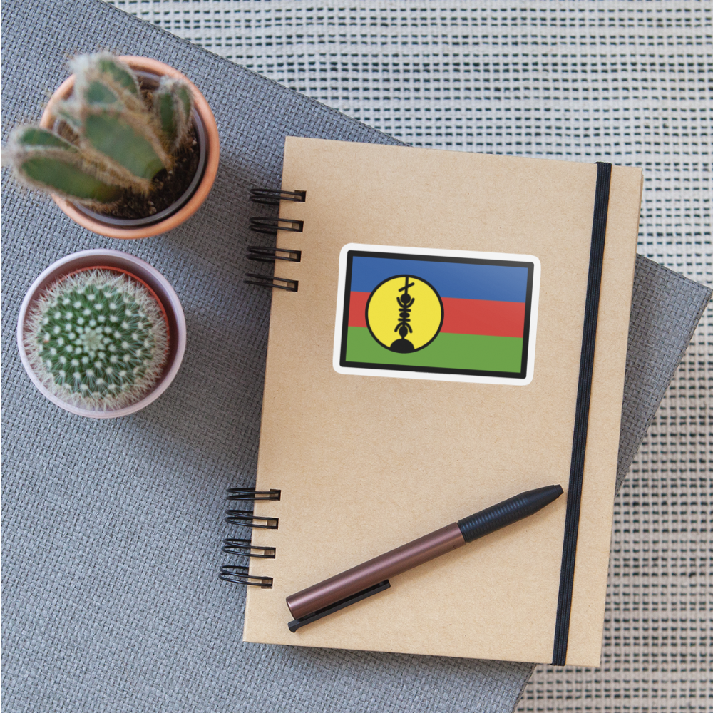 Flag: New Caledonia Moji Sticker - Emoij.Express - white matte