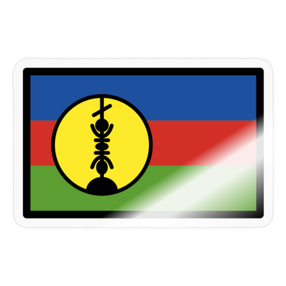 Flag: New Caledonia Moji Sticker - Emoij.Express - transparent glossy