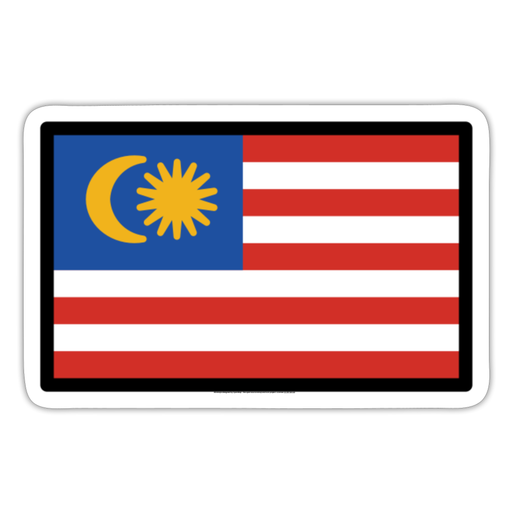 Flag: Malaysia Moji Sticker - Emoij.Express - white matte