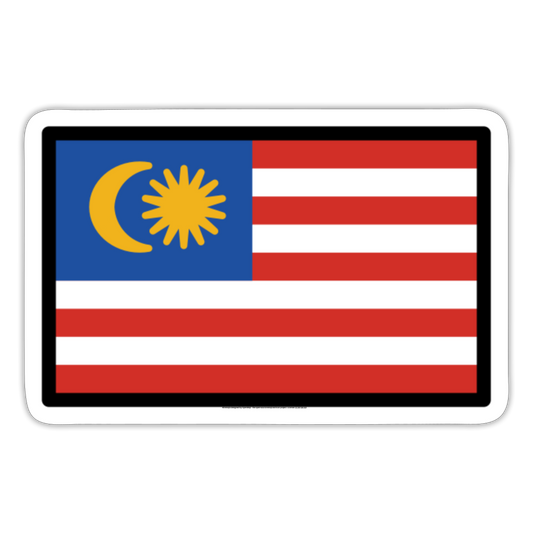 Flag: Malaysia Moji Sticker - Emoij.Express - white matte