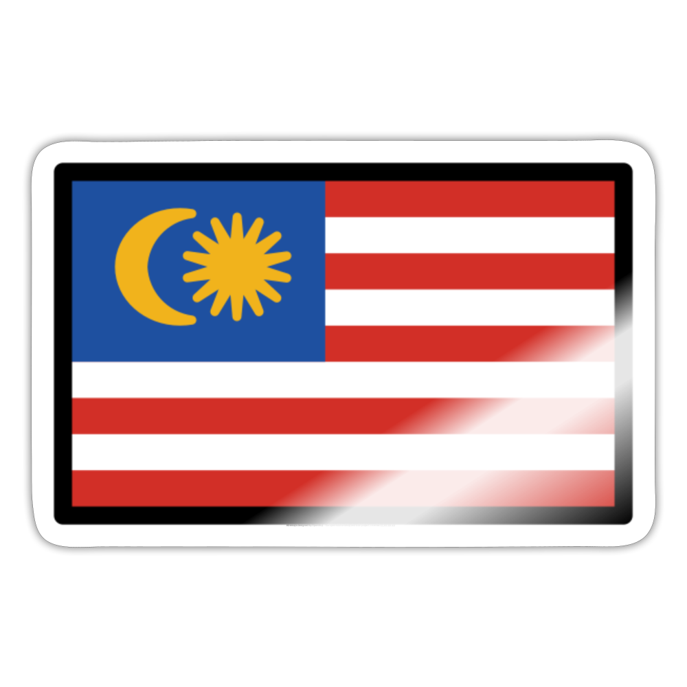 Flag: Malaysia Moji Sticker - Emoij.Express - white glossy