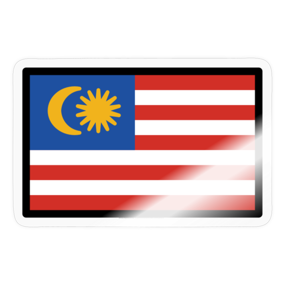 Flag: Malaysia Moji Sticker - Emoij.Express - transparent glossy