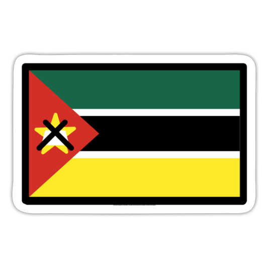 Flag: Mozambique Moji Sticker - Emoij.Express - white matte