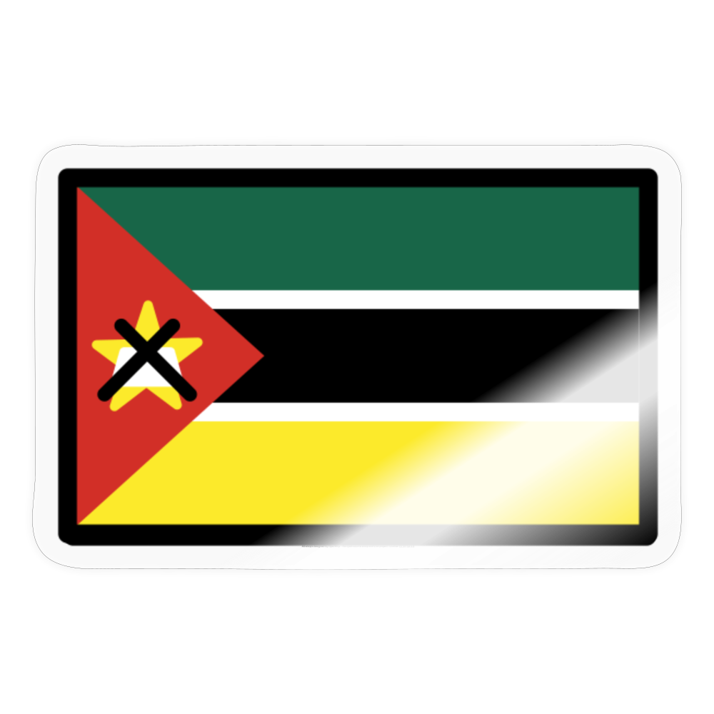 Flag: Mozambique Moji Sticker - Emoij.Express - transparent glossy