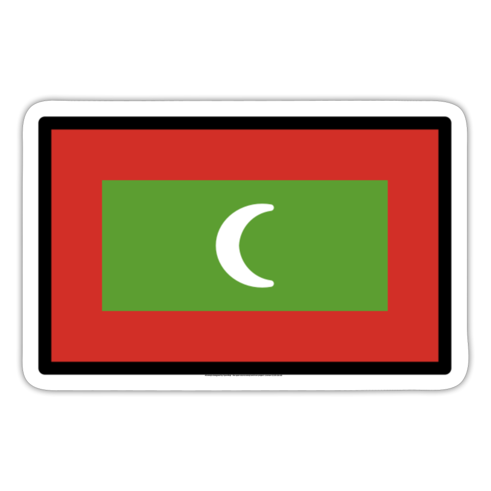 Flag: Maldives Moji Sticker - Emoij.Express - white matte