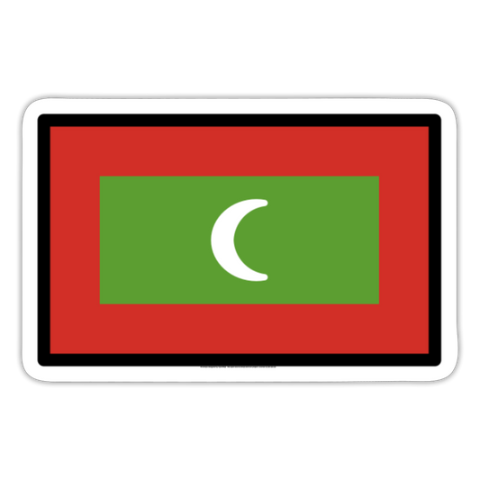 Flag: Maldives Moji Sticker - Emoij.Express - white matte