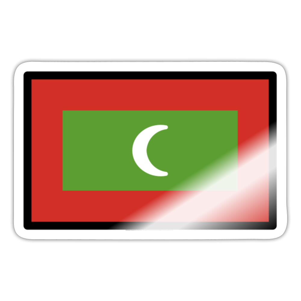 Flag: Maldives Moji Sticker - Emoij.Express - white glossy