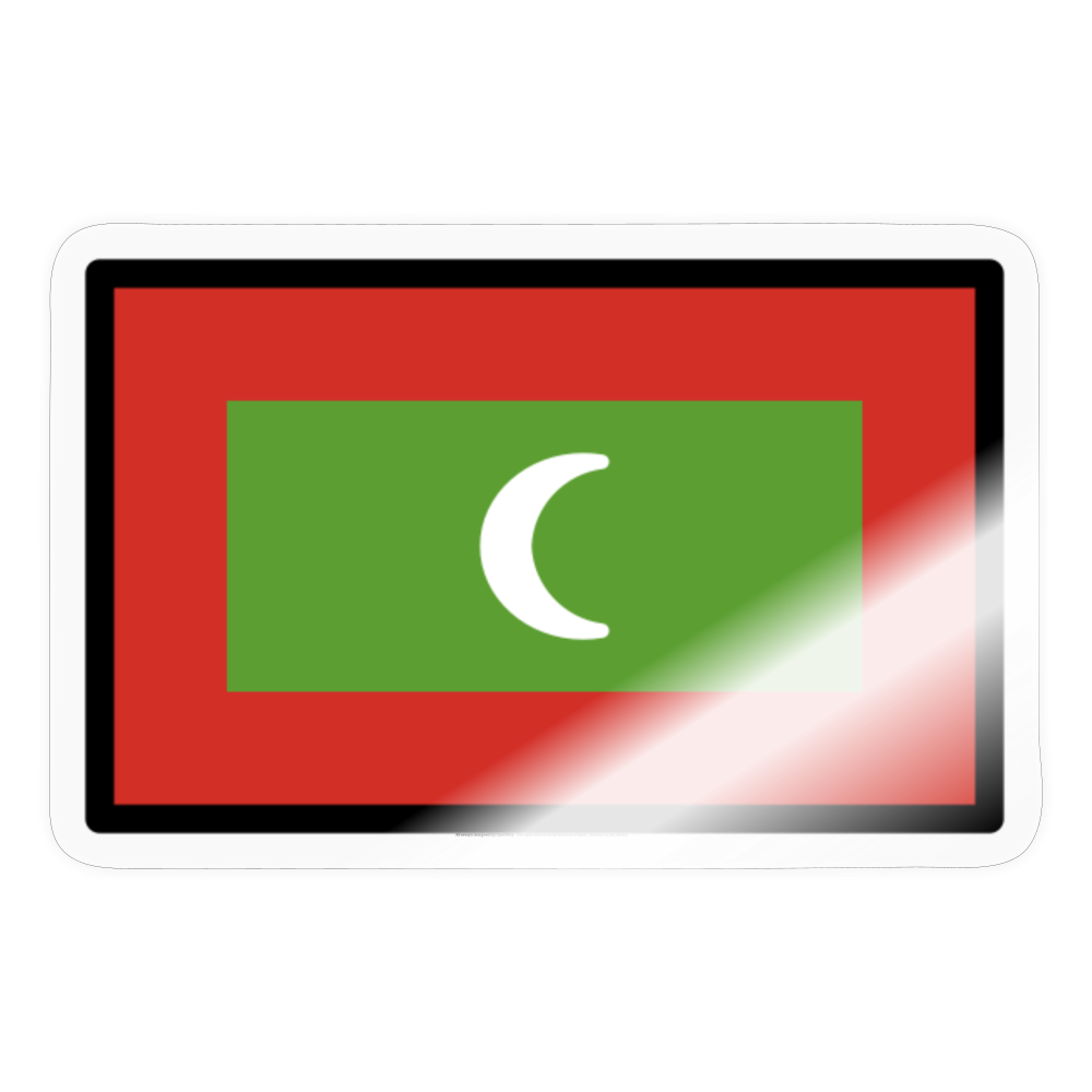 Flag: Maldives Moji Sticker - Emoij.Express - transparent glossy