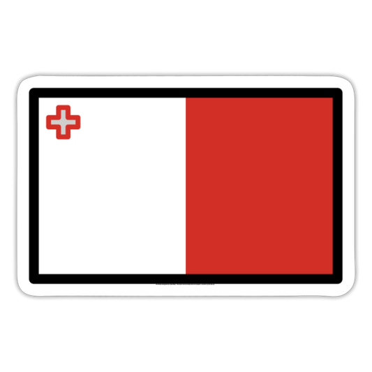 Flag: Malta Moji Sticker - Emoij.Express - white matte