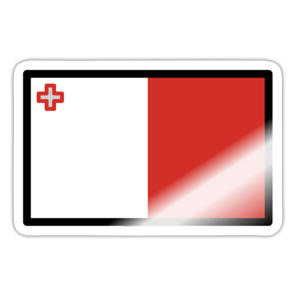 Flag: Malta Moji Sticker - Emoij.Express - white glossy