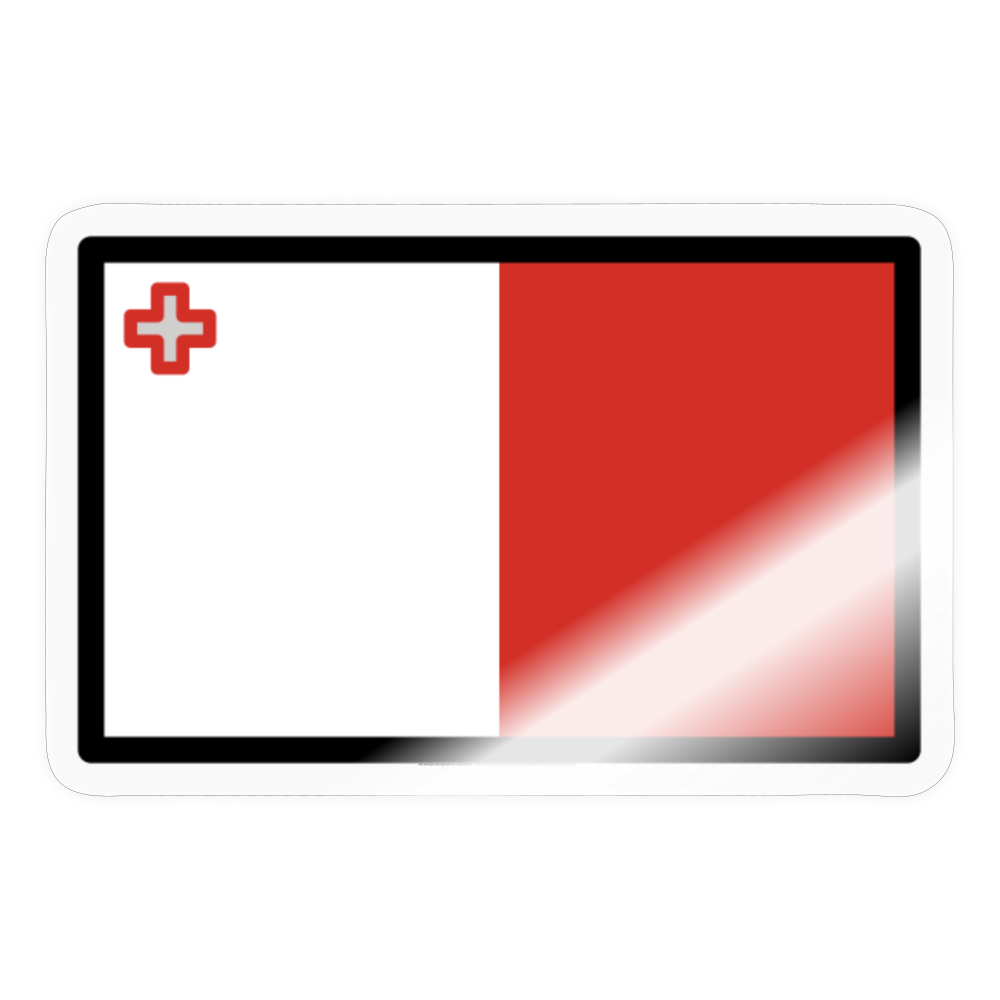 Flag: Malta Moji Sticker - Emoij.Express - transparent glossy