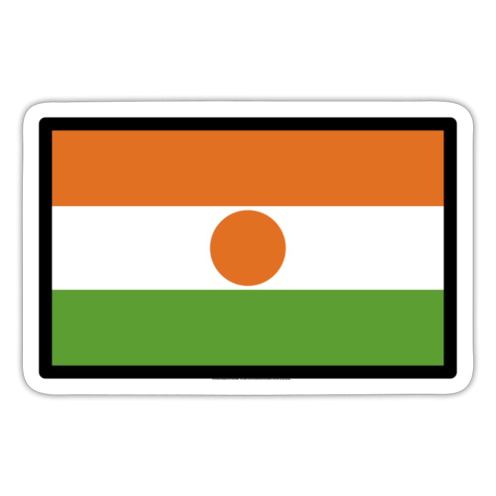 Flag: Niger Moji Sticker - Emoij.Express - white matte