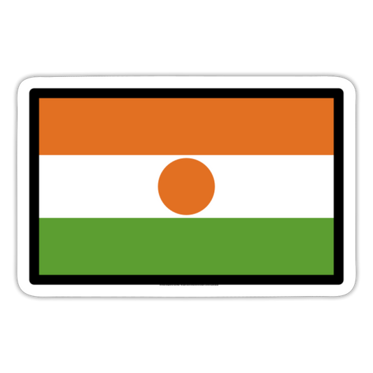 Flag: Niger Moji Sticker - Emoij.Express - white matte