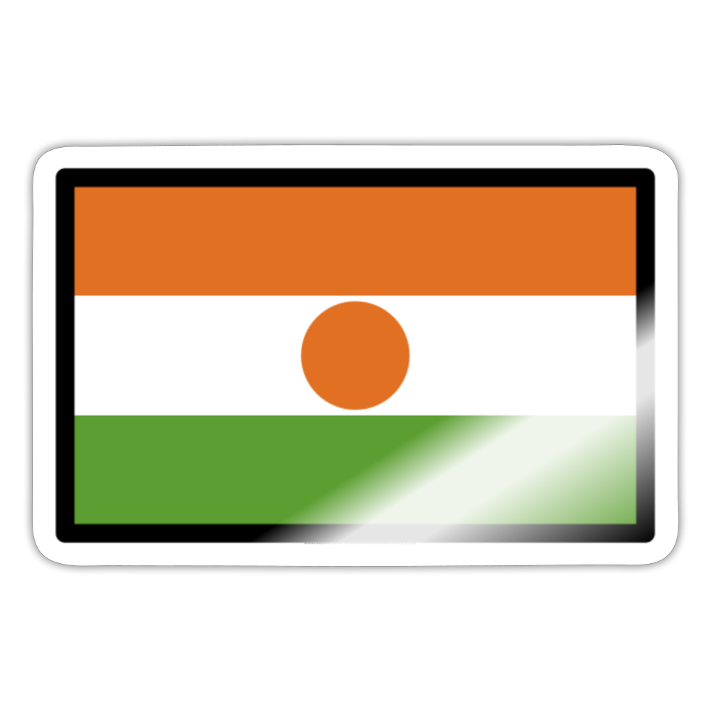 Flag: Niger Moji Sticker - Emoij.Express - white glossy